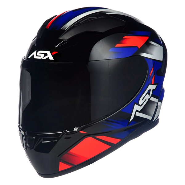 Capacete Asx City Start Preto Vermelho Azul 58/M - Imagem 2