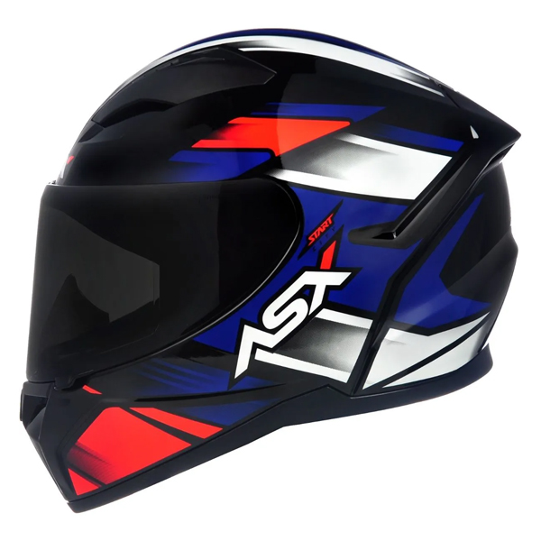 Capacete Asx City Start Preto Vermelho Azul 58/M