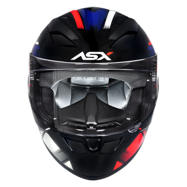 Capacete Asx City Start Preto Vermelho Azul 58/M - Imagem 6