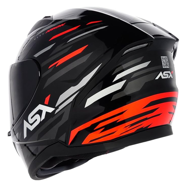 Capacete Asx City Arrow Brilho Preto/ Grafite/ Vermelho 60 - Imagem 3