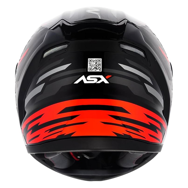 Capacete Asx City Arrow Brilho Preto/ Grafite/ Vermelho 60 - Imagem 4
