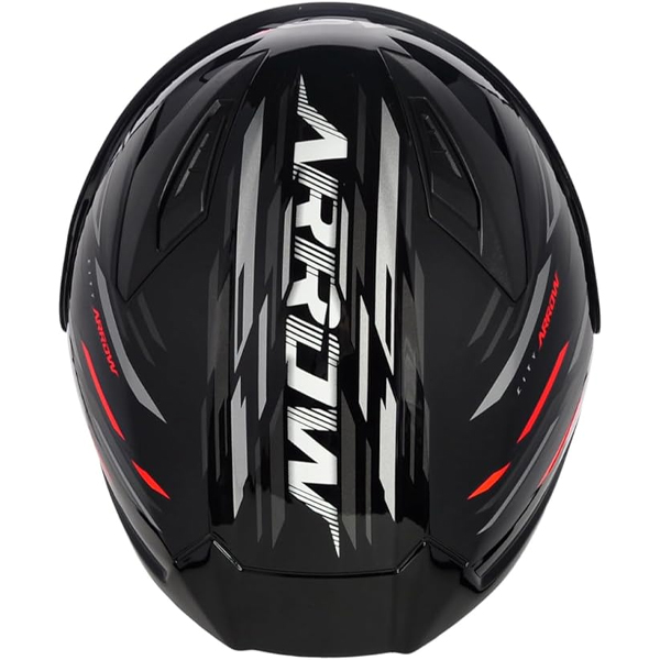 Capacete Asx City Arrow Brilho Preto/ Grafite/ Vermelho 60 - Imagem 5