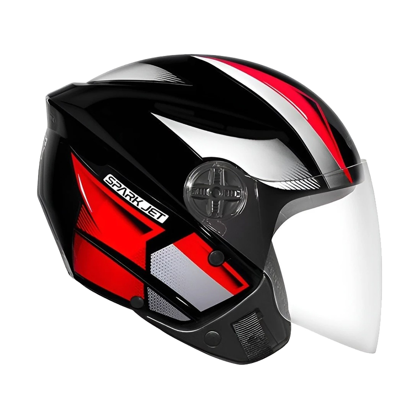 Capacete SPARK JET SQUARE PTO/VER 58 - Imagem 2