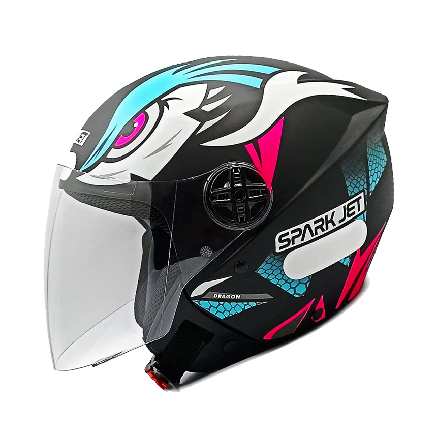 Capacete SPARK JET DRAGON Preto 60