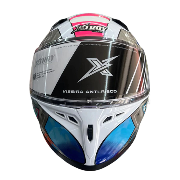 Capacete X TROY FF 526 THANOS Branco - Imagem 2